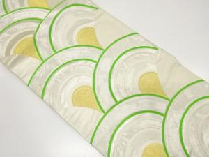 アンティーク　青海波模様織り出し袋帯（材料）